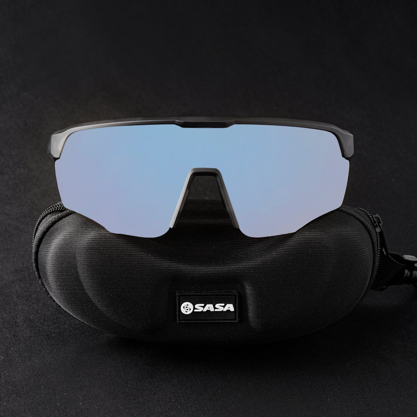 Viper Translucent Grey Frame Lens Ice Blue Revo Sports Sunglasses For Cricket I Cycling I Marathon
