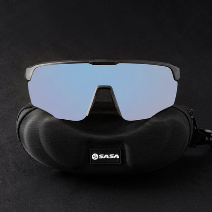 Viper Translucent Grey Frame Lens Ice Blue Revo Sports Sunglasses For Cricket I Cycling I Marathon