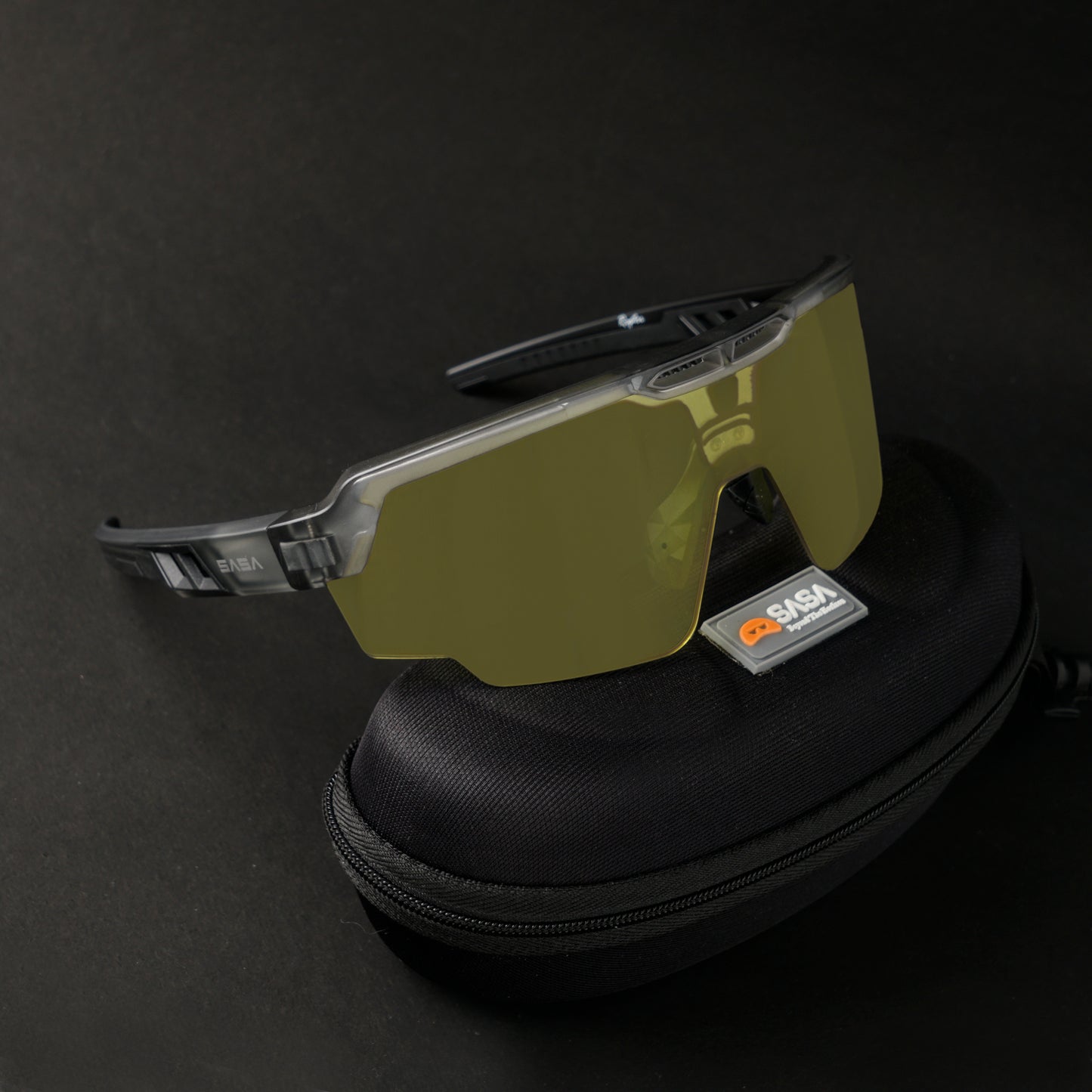 Raptor Translucent Grey Frame Night Vision Lens Sports Sunglasses for Cricket I Cycling I Marathon