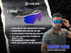 Parthiv Patel X Matte Grey Frame Blue Revo Lens Sports Sunglasses