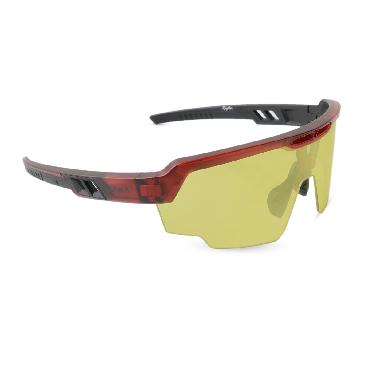 Raptor Translucent Red Frame Night Vision Lens Sports Sunglasses for Cricket I Cycling I Marathon