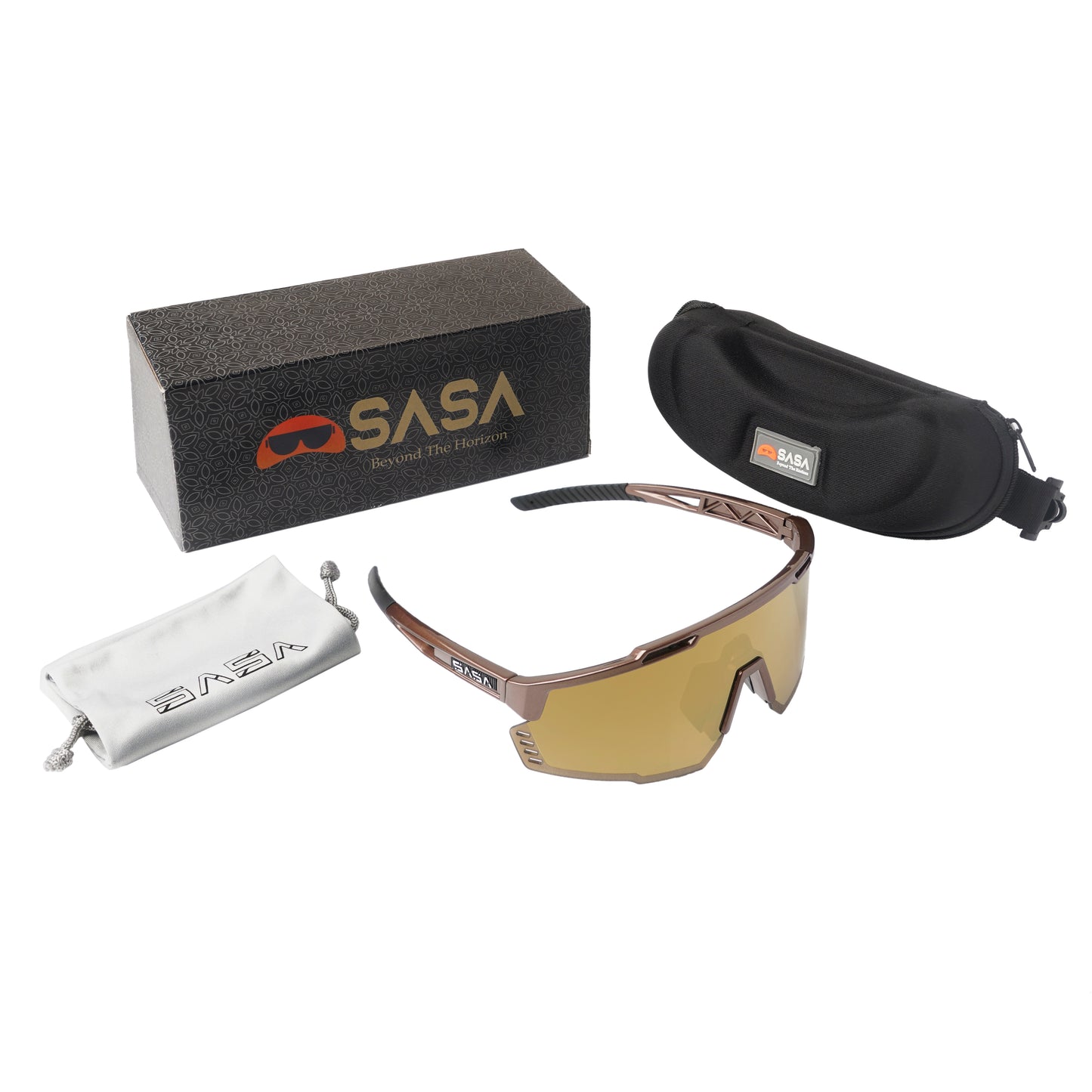 SASA Mercury Copper Frame Copper Revo Lens Sports Sunglasses