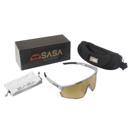 SASA Mercury Grey Frame Copper Revo Lens Sports Sunglasses