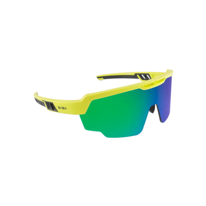 Raptor Neon Yellow Frame Green Revo Lens Sports Sunglasses for Cricket I Cycling I Marathon