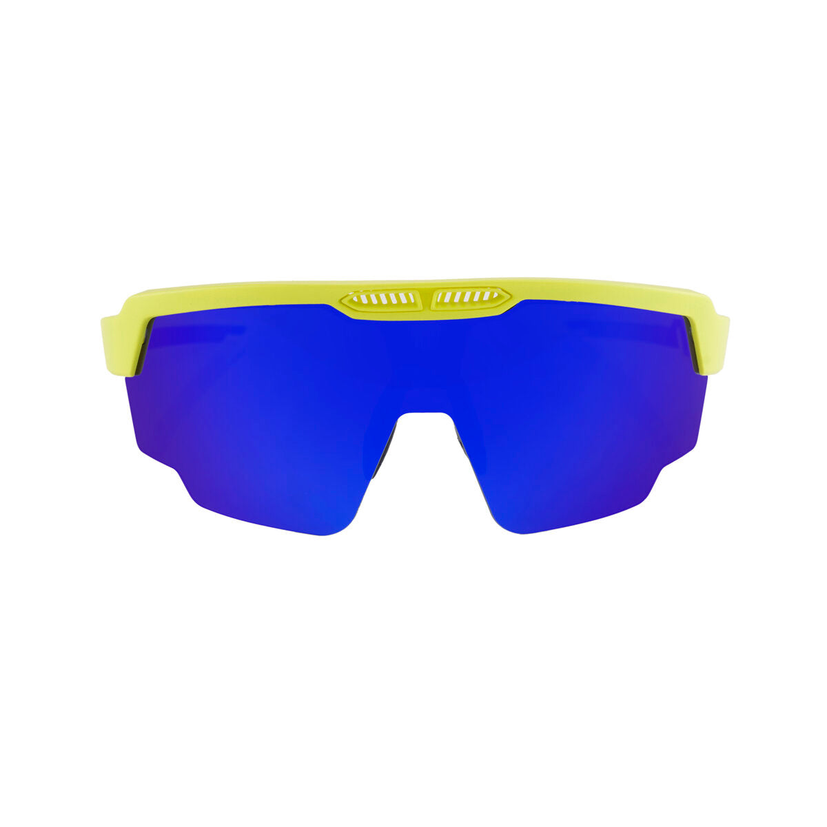 Raptor Neon Yellow Frame Blue Revo Lens Sports Sunglasses for Cricket I Cycling I Marathon
