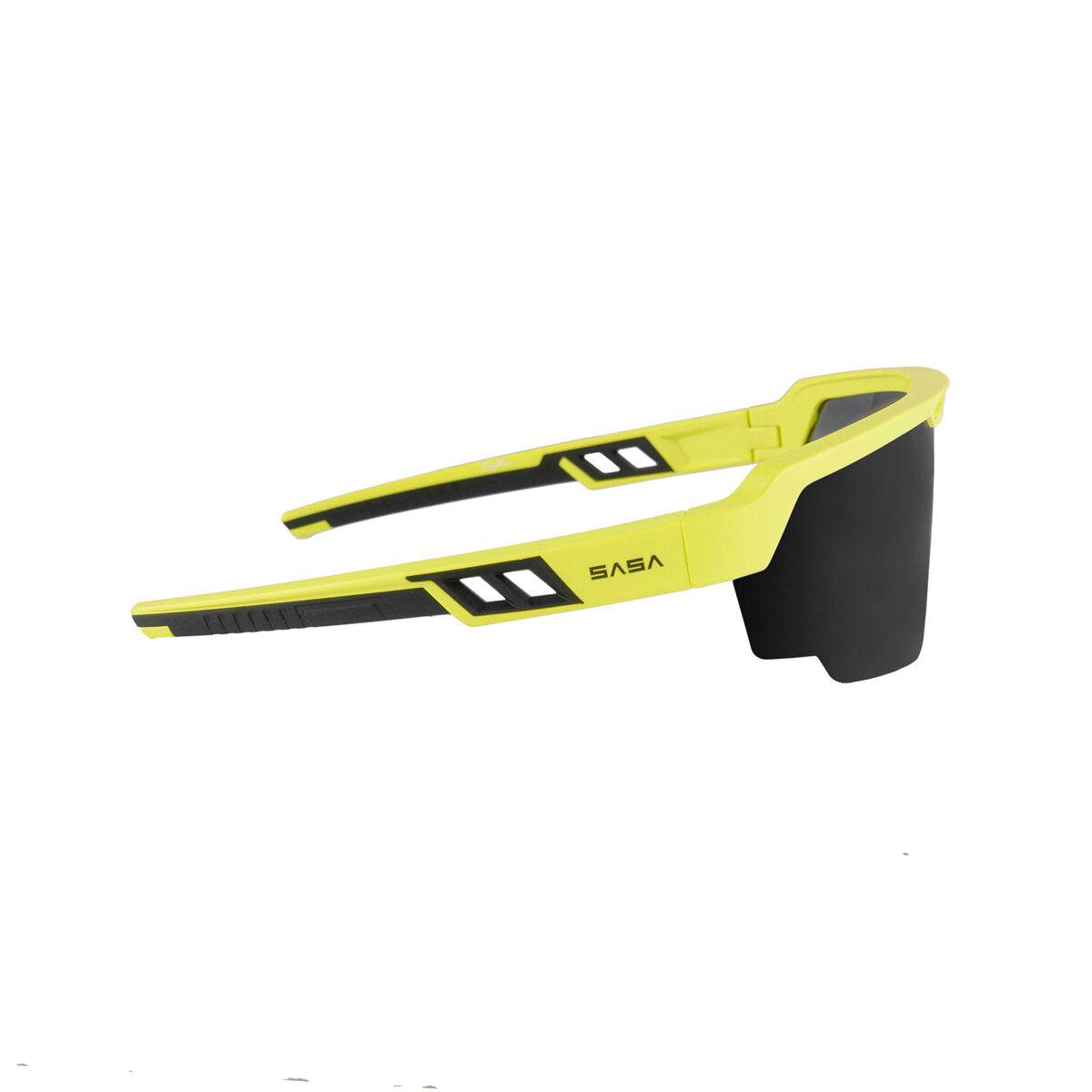 Raptor Neon Yellow Frame Black Smoke Lens Sports Sunglasses for Cricket I Cycling I Marathon