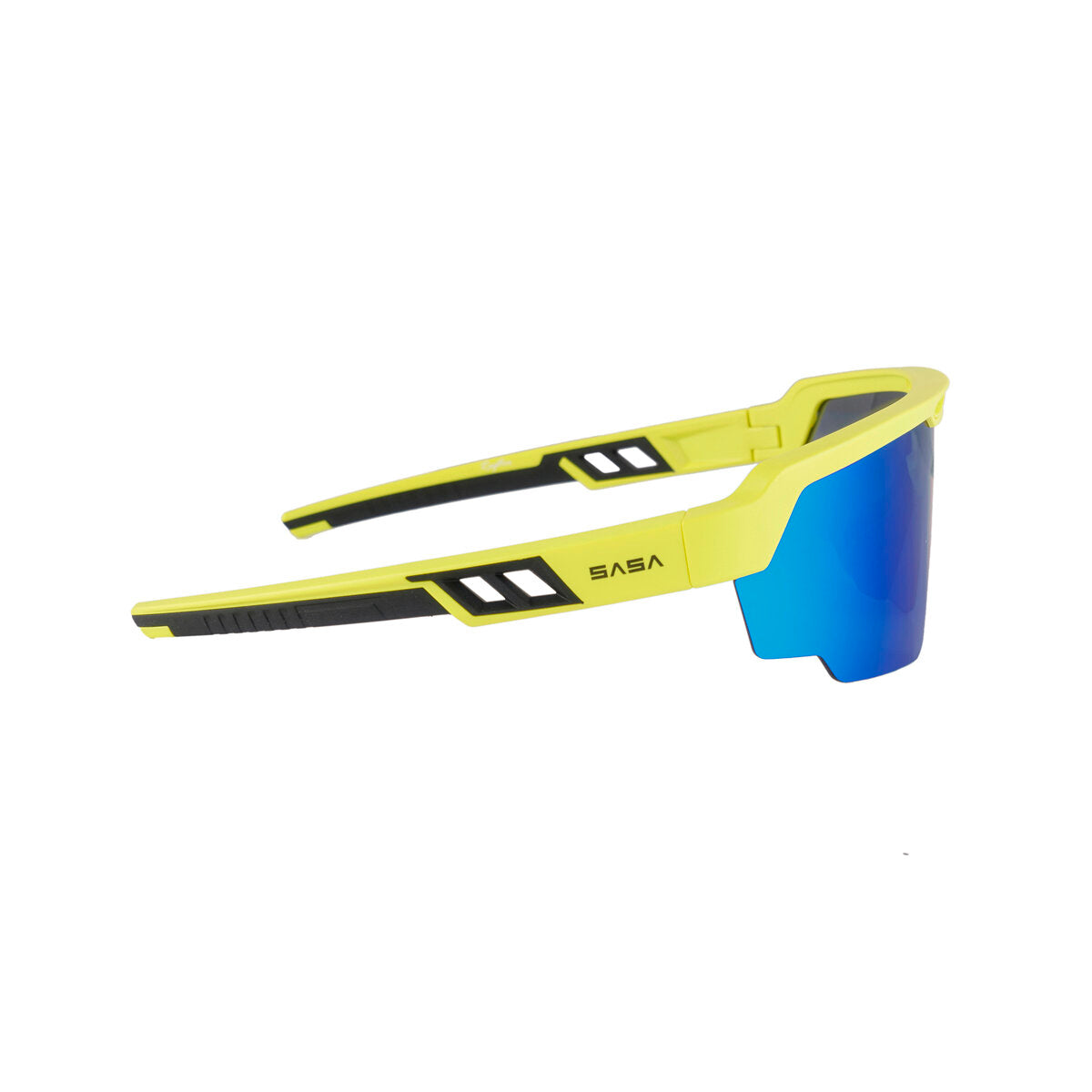 Raptor Neon Yellow Frame Blue Revo Lens Sports Sunglasses for Cricket I Cycling I Marathon
