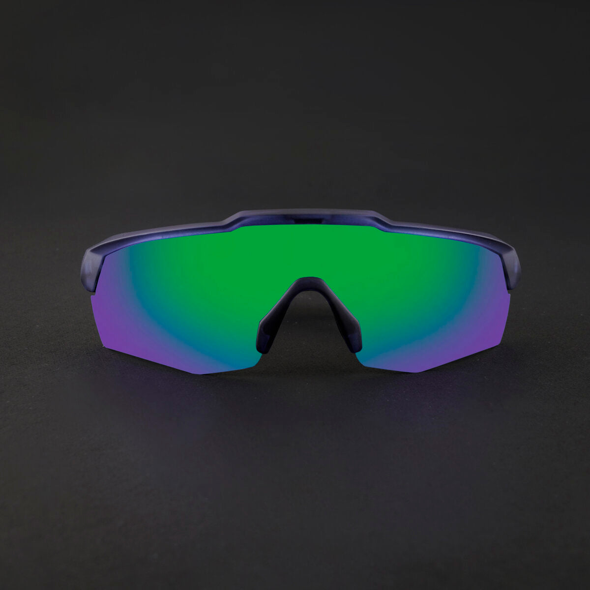 Rebound Matte Black Frame Green Revo Lens Sports Sunglasses