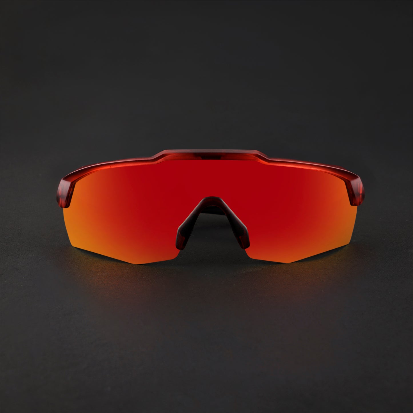 Rebound Translucent Red Frame Red Revo Lens Sports Sunglasses