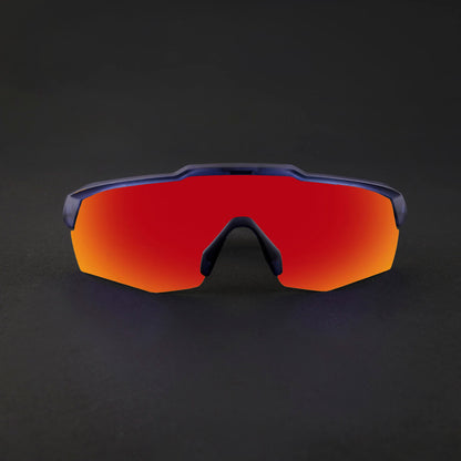 Rebound Translucent Blue Frame Red Revo Lens Sports Sunglasses
