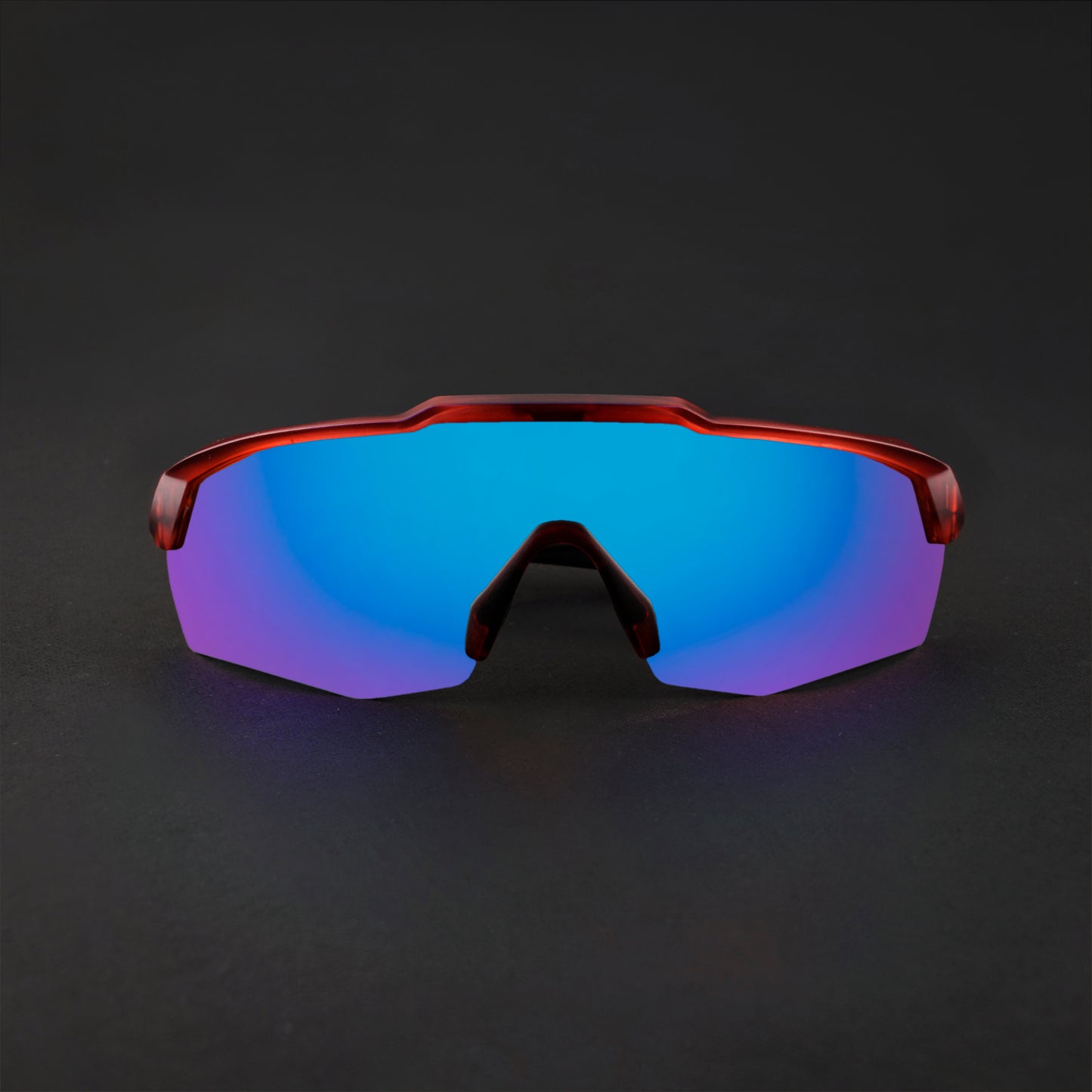 Rebound Translucent Red Frame Ice Blue Revo Lens Sports Sunglasses