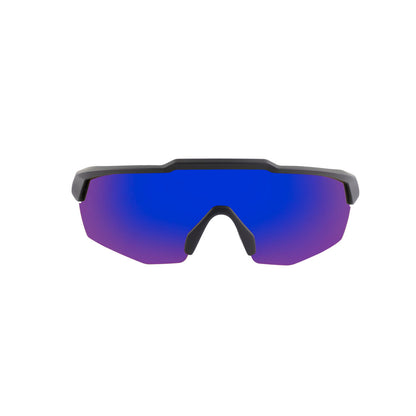 Rebound Frame Matte Black Frame Blue Revo Lens Sports Sunglasses