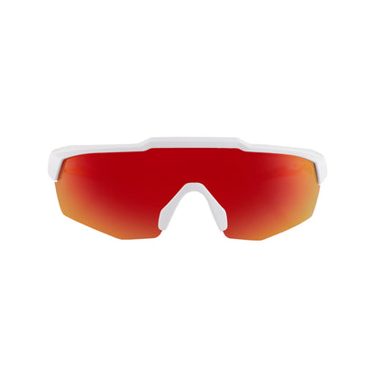 Rebound Matte White Frame Red Revo Lens Sports Sunglasses