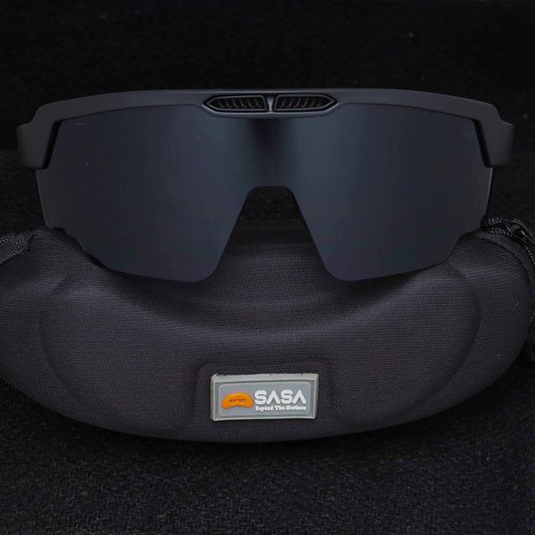 Bunty Patel X Matte Black Frame Black Lens Raptor Sunglasses