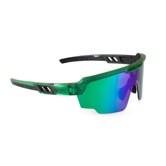 Raptor Translucent Green Frame Green Revo Lens Sports Sunglasses for Cricket I Cycling I Marathon