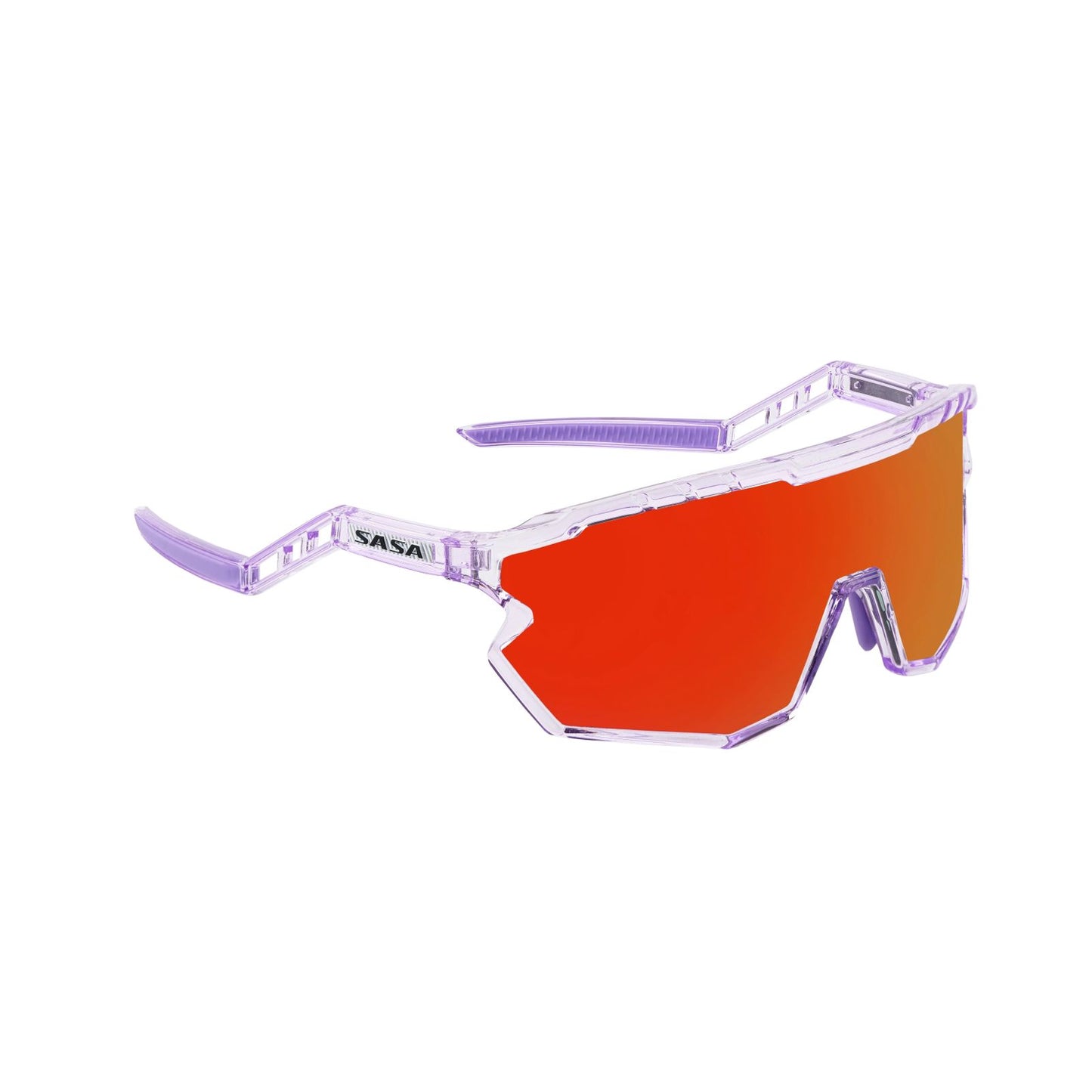 SASA Z Series Prismatic Purple Frame Red Revo Lens Sports Sunglasses