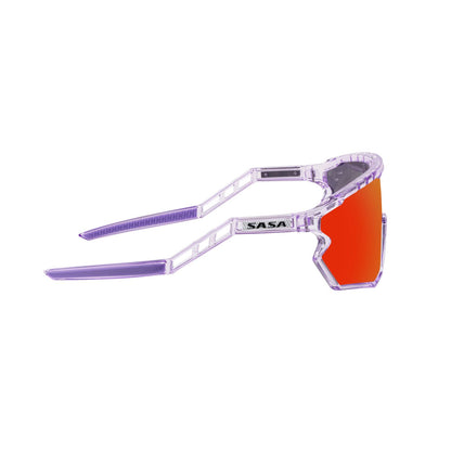 SASA Z Series Prismatic Purple Frame Red Revo Lens Sports Sunglasses