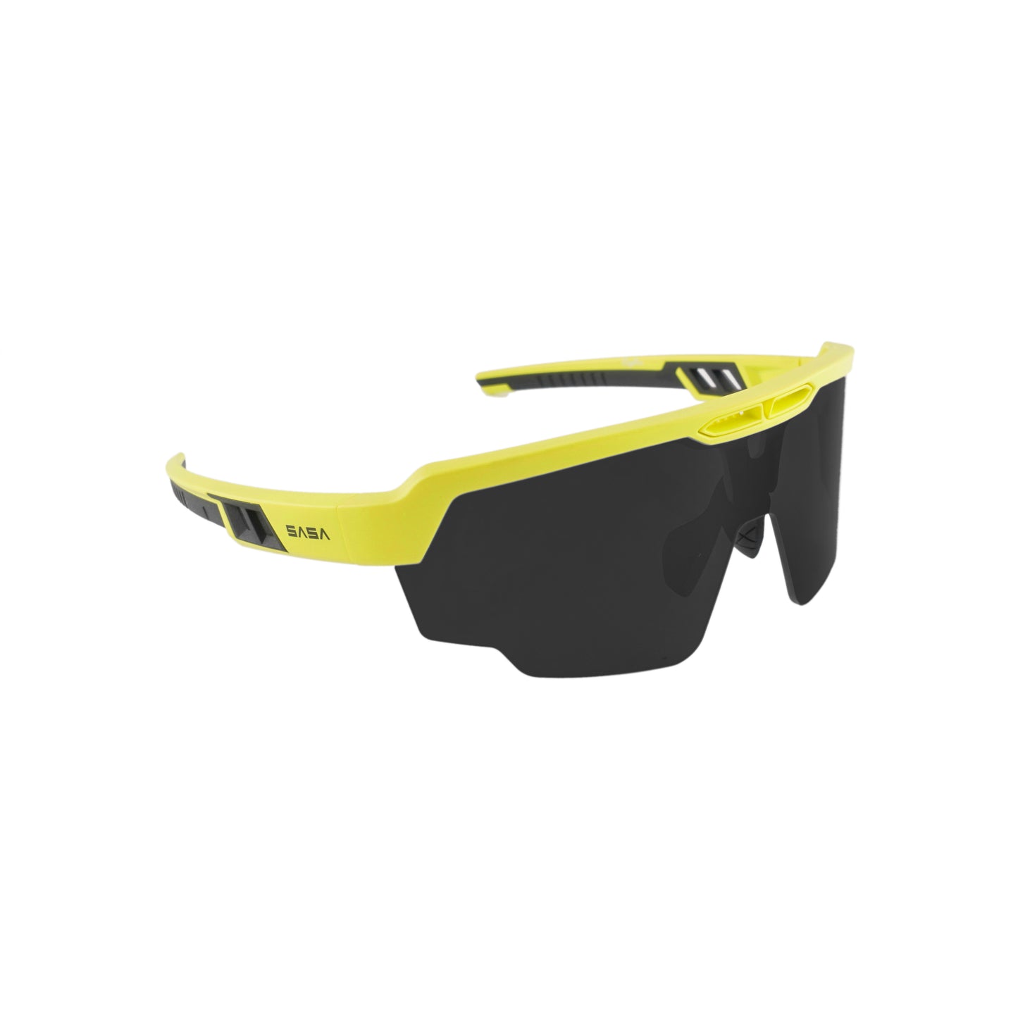 Raptor Neon Yellow Frame Black Smoke Lens Sports Sunglasses for Cricket I Cycling I Marathon