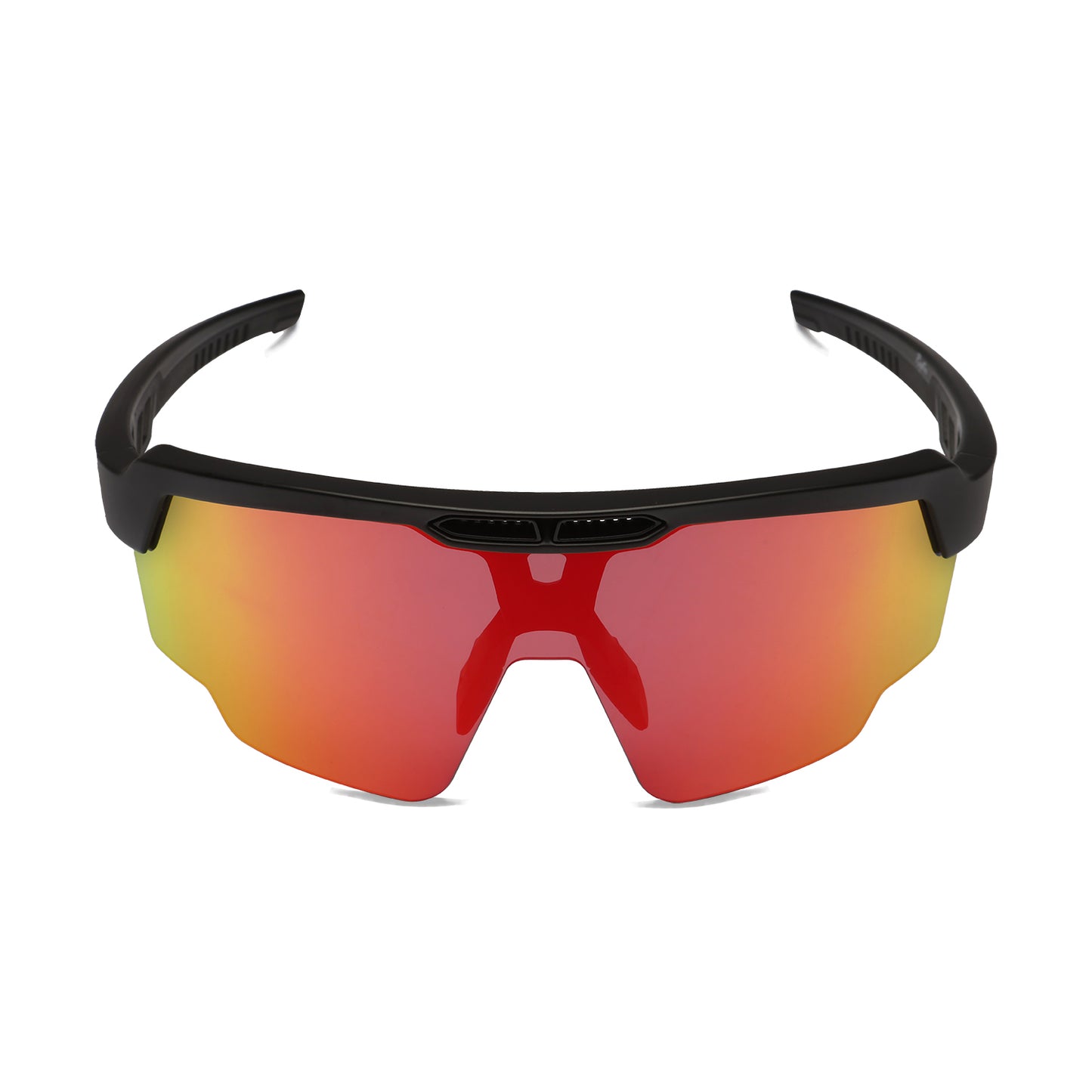 Raptor Matte Black Frame Red Revo Lens Sports Sunglasses for Cricket I Cycling I Marathon