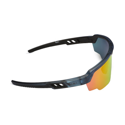Raptor Translucent Blue Frame Red Revo Lens Sports Sunglasses for Cricket I Cycling I Marathon