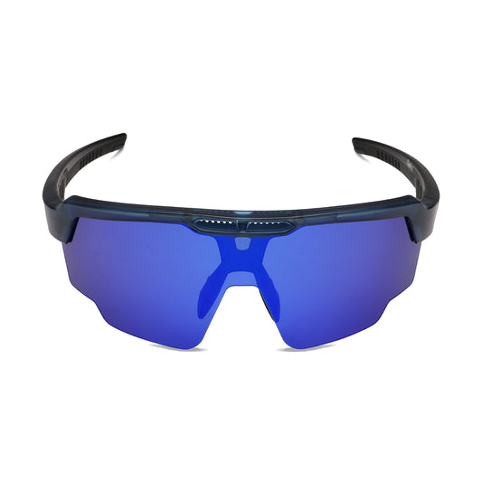 Raptor Translucent Blue Frame Ice Blue Revo Lens Sports Sunglasses for Cricket I Cycling I Marathon