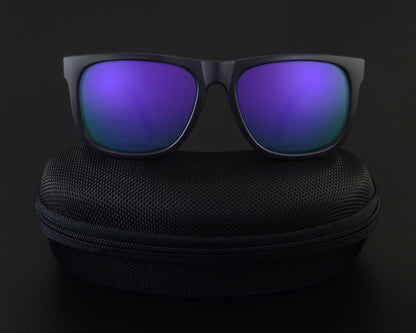 Wayfarer Sunglasses for Men | Black Frame Purple Lens