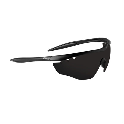SASA Hawkeye Matte Black Frame Black Lens Sports Sunglasses