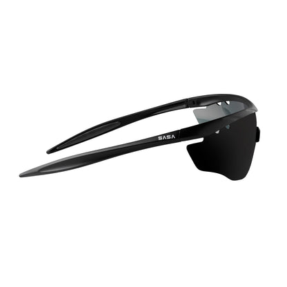 SASA Hawkeye Matte Black Frame Black Lens Sports Sunglasses