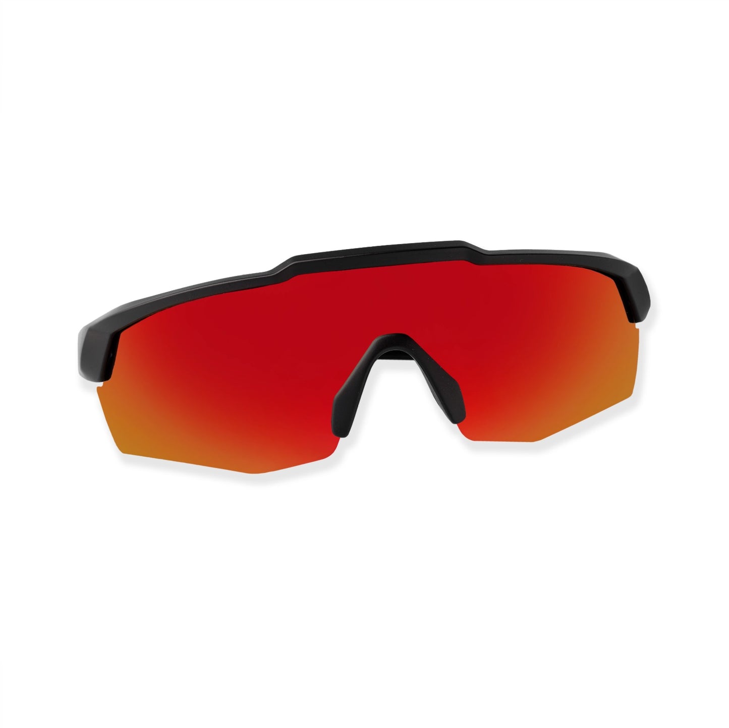 Rebound Matte Black Frame Red Revo Lens Sports Sunglasses