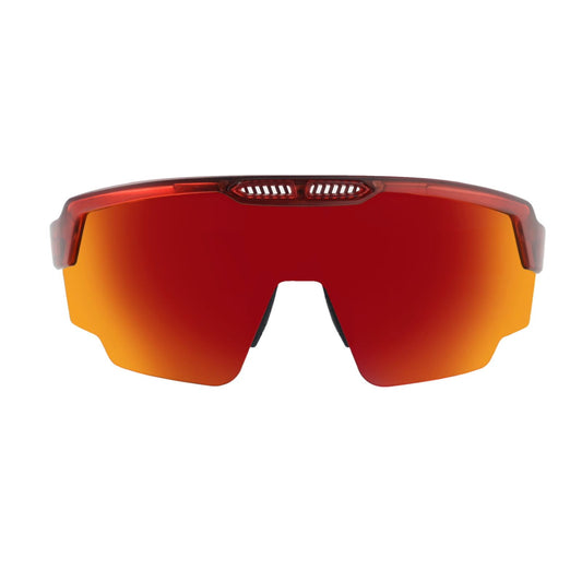 Raptor Translucent Red Frame Red Revo Lens Sports Sunglasses for Cricket I Cycling I Marathon