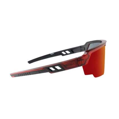 Raptor Translucent Red Frame Red Revo Lens Sports Sunglasses for Cricket I Cycling I Marathon