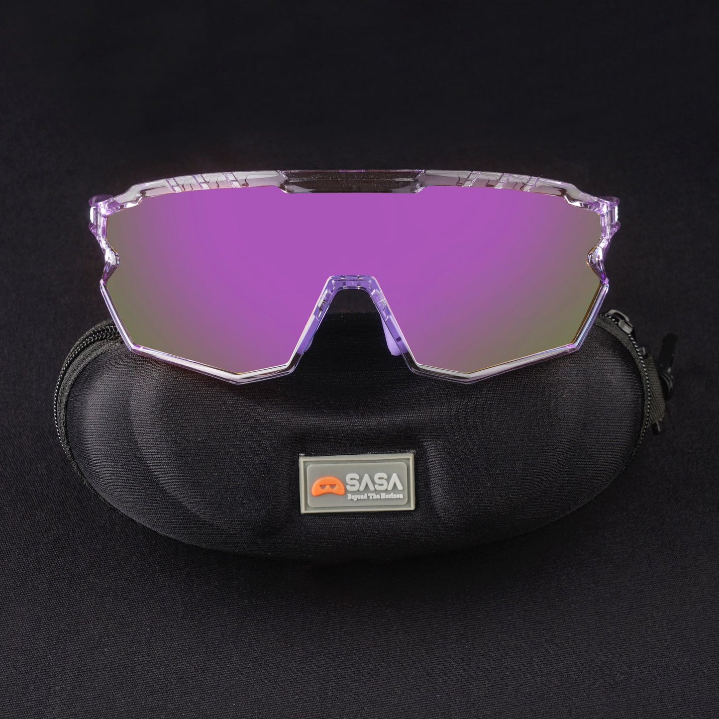 SASA Z Series Prismatic Purple Frame with Purple Revo Lens Sports Sunglasses