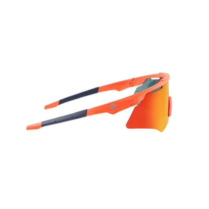 M-Series Matte Orange Frame with Red Revo Lens Sports Sunglasses for Cricket I Cycling I Marathon