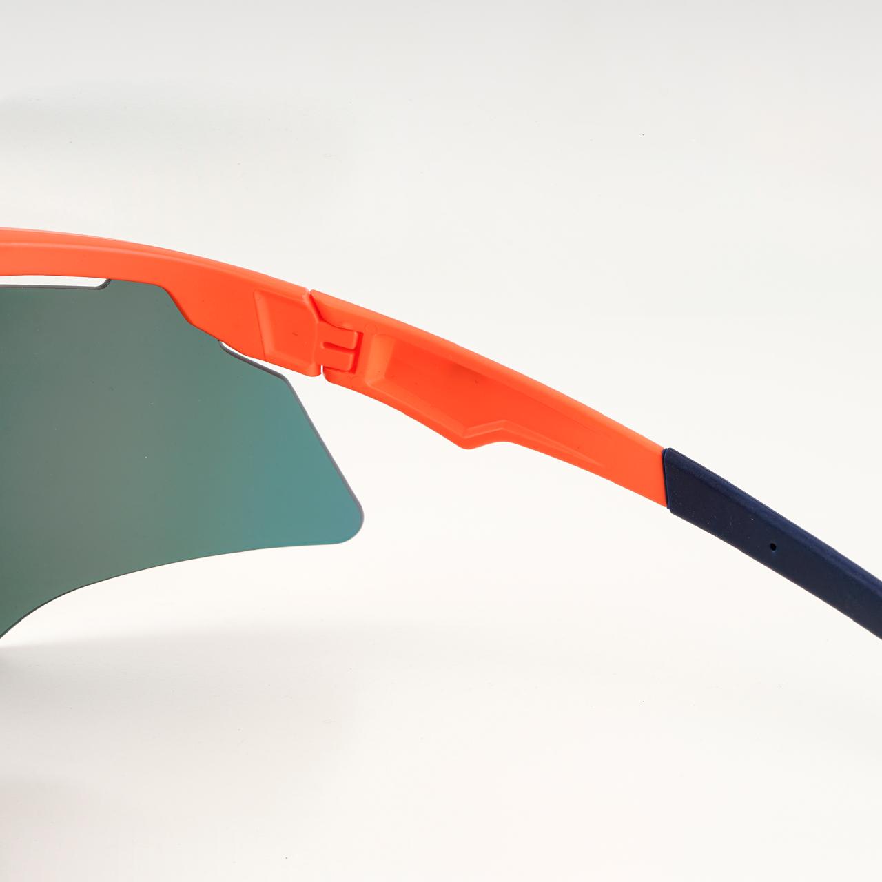 M-Series Matte Orange Frame with Red Revo Lens Sports Sunglasses for Cricket I Cycling I Marathon