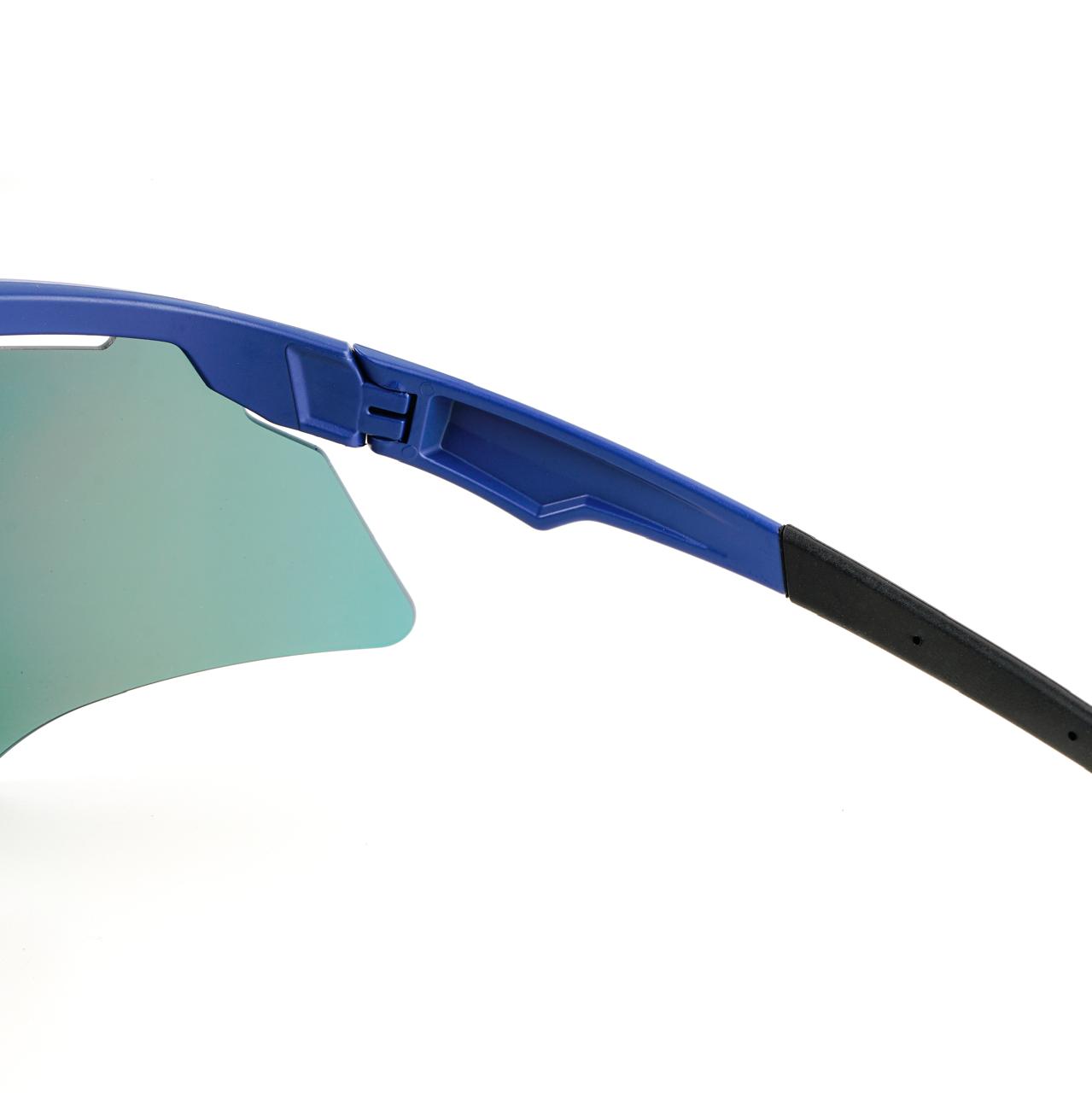 M-Series Matte Navy Blue Frame with Blue Revo Lens Sports Sunglasses for Cricket I Cycling I Marathon