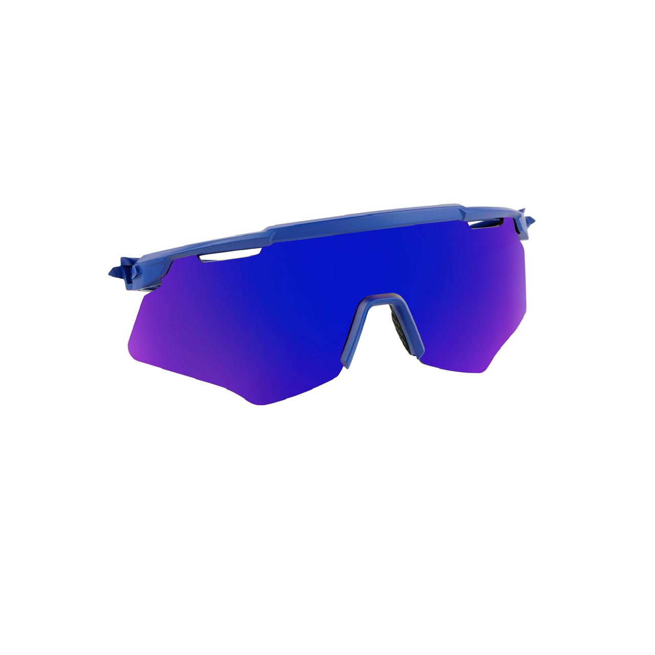 M-Series Matte Navy Blue Frame with Blue Revo Lens Sports Sunglasses for Cricket I Cycling I Marathon
