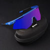 M-Series Matte Navy Blue Frame with Blue Revo Lens Sports Sunglasses for Cricket I Cycling I Marathon