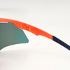 M-Series Matte Orange Frame with Blue Revo Lens Sports Sunglasses for Cricket I Cycling I Marathon