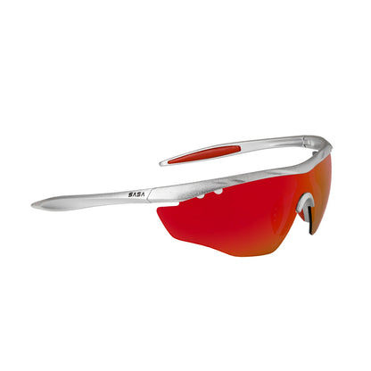 Siddhesh Lad Mumbai Indians IPL Player X SASA Hawkeye Matte Frame Silver Red Revo Lens Sports Sunglasses
