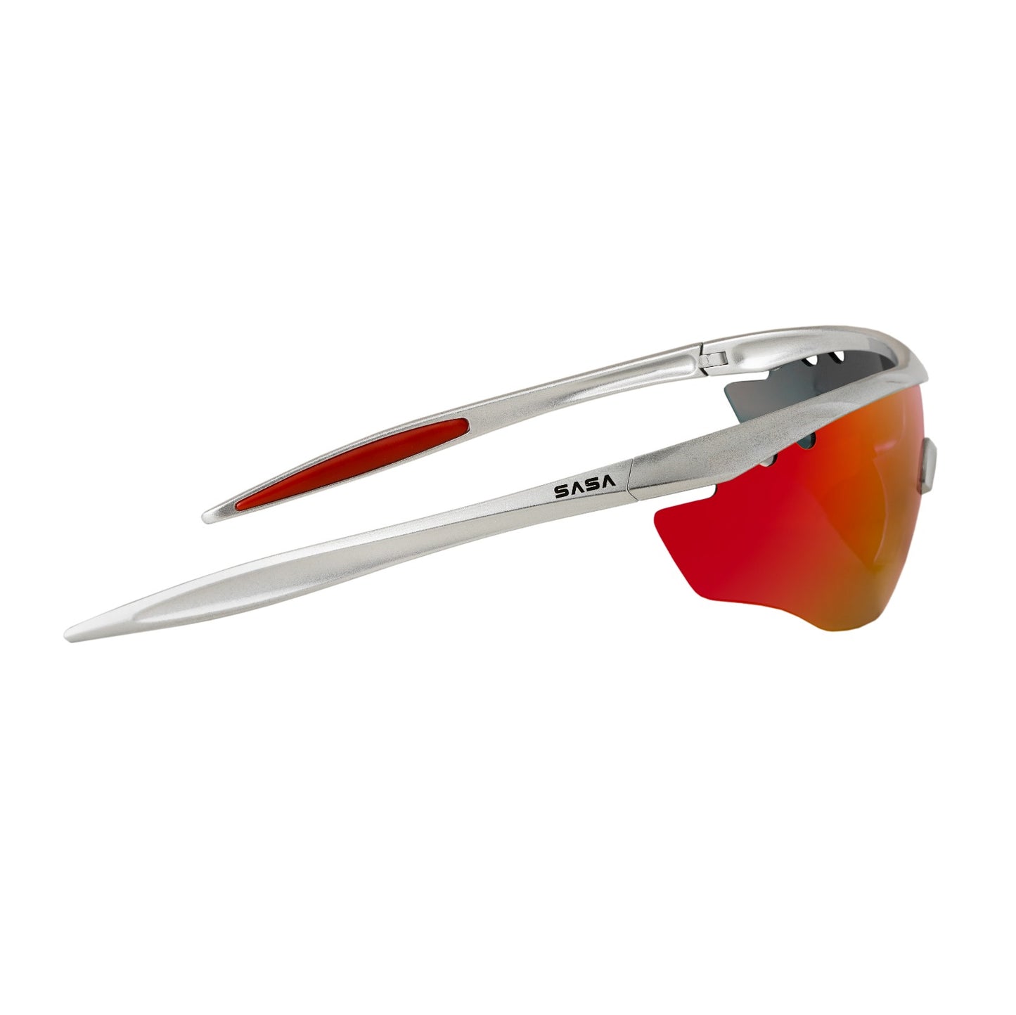 Siddhesh Lad Mumbai Indians IPL Player X SASA Hawkeye Matte Frame Silver Red Revo Lens Sports Sunglasses