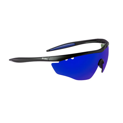 SASA Hawkeye Matte Black Frame Blue Revo Lens Sports Sunglasses
