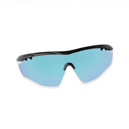 SASA Hawkeye Matte Black Frame Ice Blue Revo Lens Sports Sunglasses