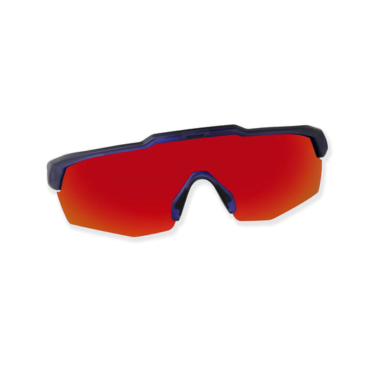 Rebound Translucent Blue Frame Red Revo Lens Sports Sunglasses