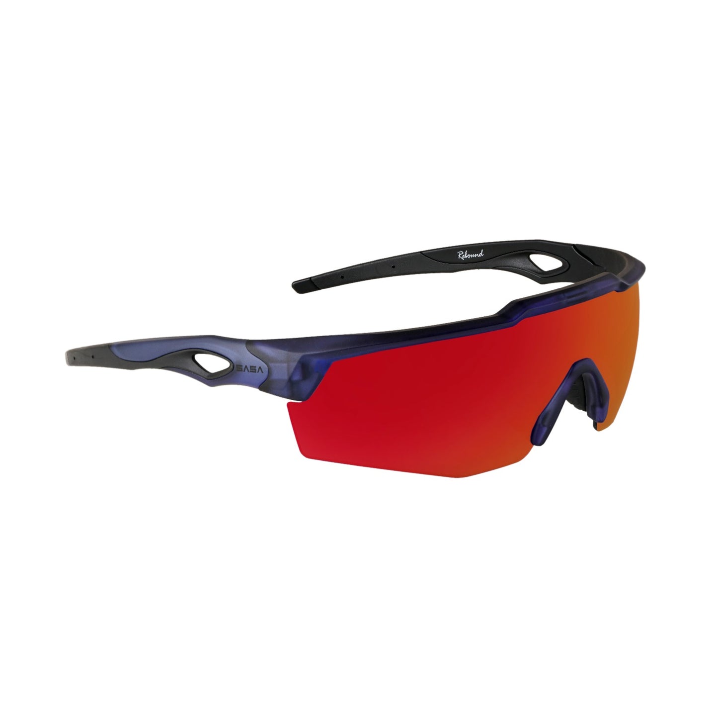 Rebound Translucent Blue Frame Red Revo Lens Sports Sunglasses