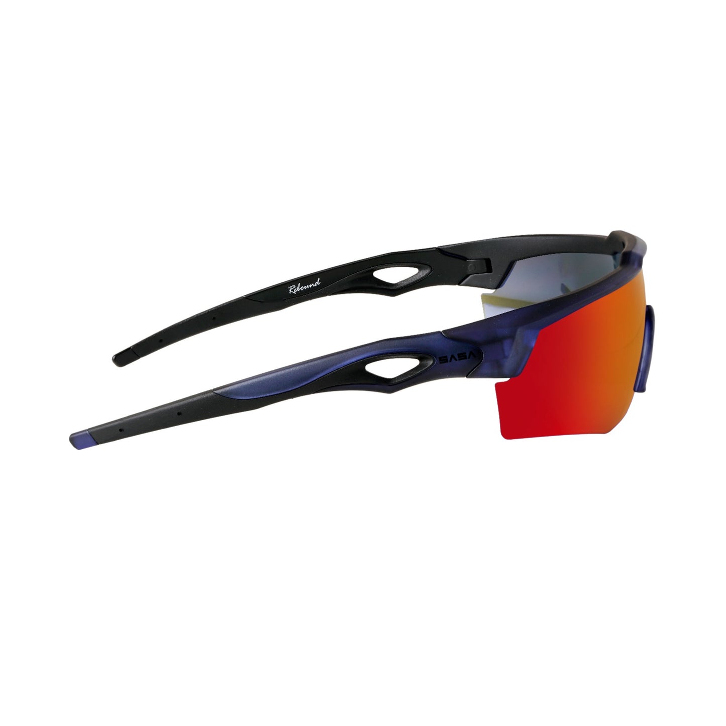 Rebound Translucent Blue Frame Red Revo Lens Sports Sunglasses