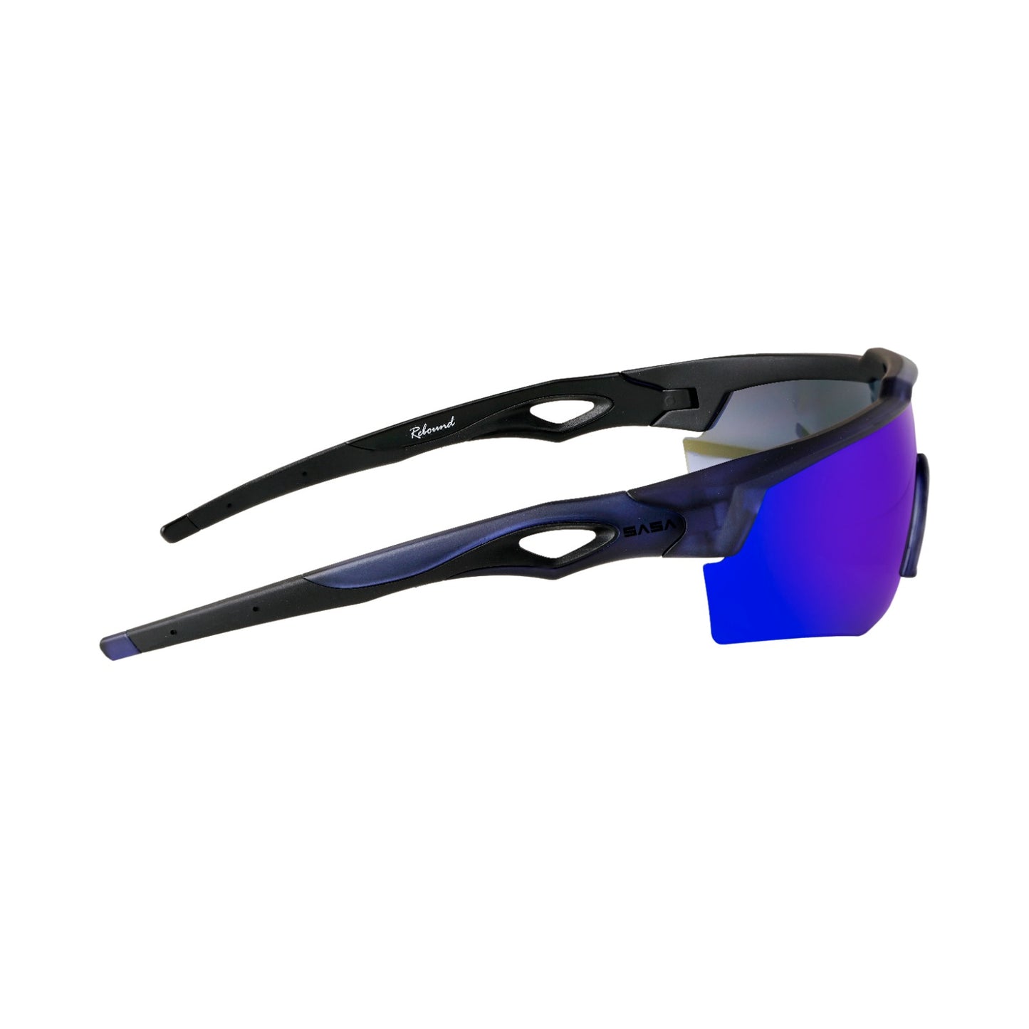 Rebound Translucent Blue Frame Blue Revo Lens Sports Sunglasses