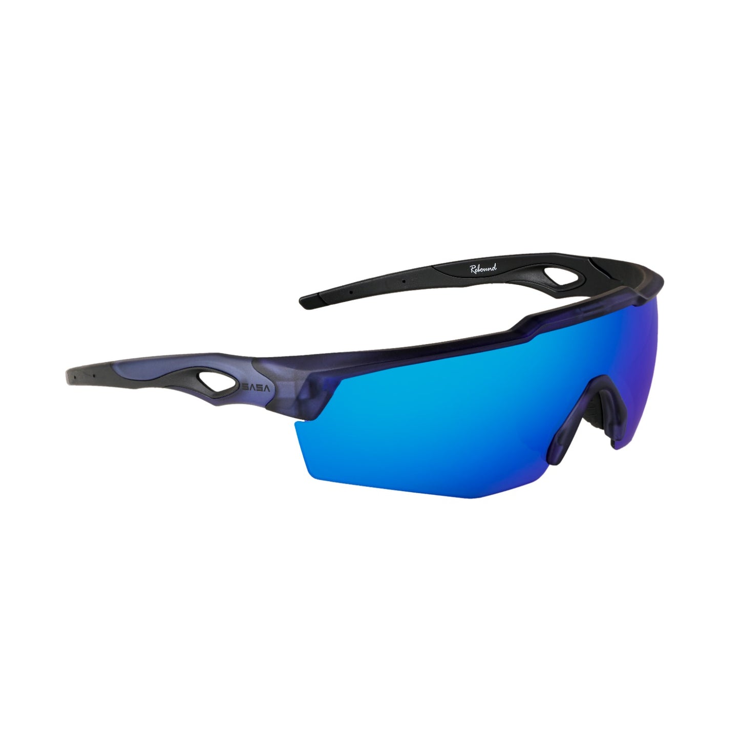 SASA Rebound Translucent Blue Frame Ice Blue Revo Lens Sports Sunglasses