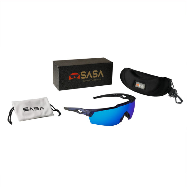 Rebound Translucent Blue Frame Ice Blue Revo Lens Sports Sunglasses