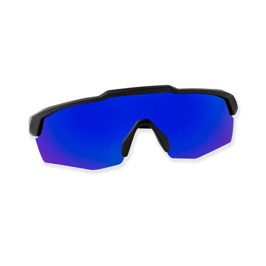 Rebound Frame Matte Black Frame Blue Revo Lens Sports Sunglasses