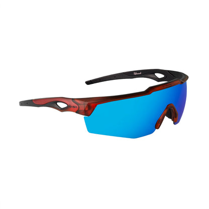 Rebound Translucent Red Frame Ice Blue Revo Lens Sports Sunglasses